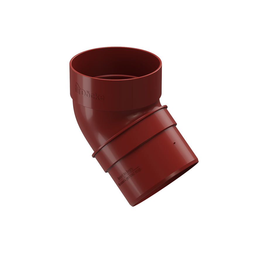 Колено водосточное 45˚, Docke Standard, Красный цвет купить в Владивостоке
