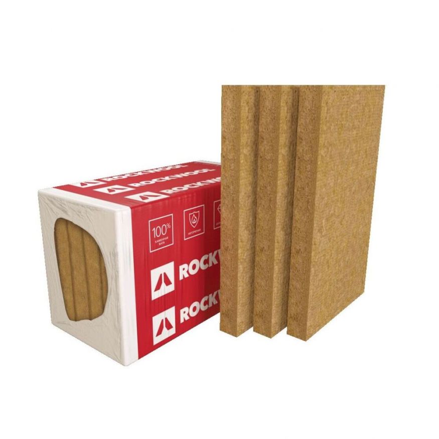 Утеплитель Роквул Венти Баттс Оптима 50мм, 8 плит, 4.8м2, 600х1000мм, 0.24м3 Rockwool купить в Владивостоке
