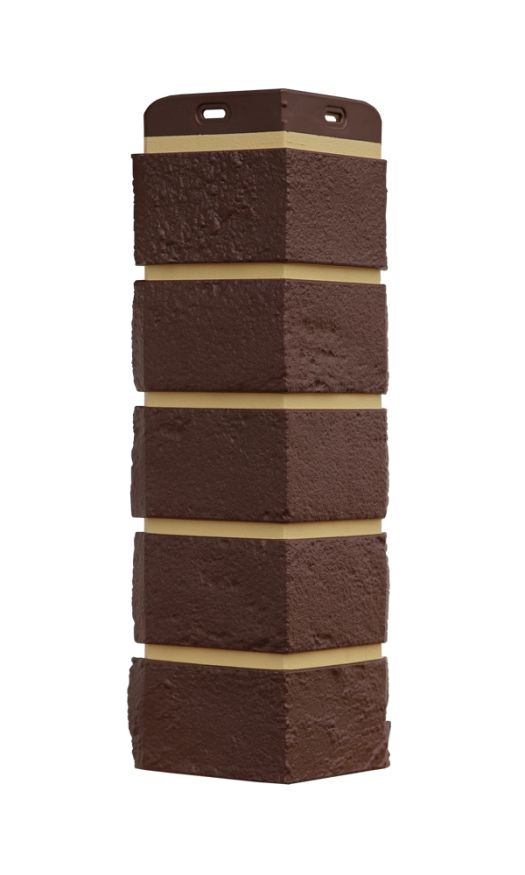 Угол наружный Grand Line, Состаренный кирпич Design Plus, Каштан (Песочный шов) купить в Владивостоке