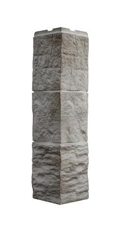 Угол наружный для фасадного сайдинга Дачный Туф 3D Светло-бежевый купить в Владивостоке