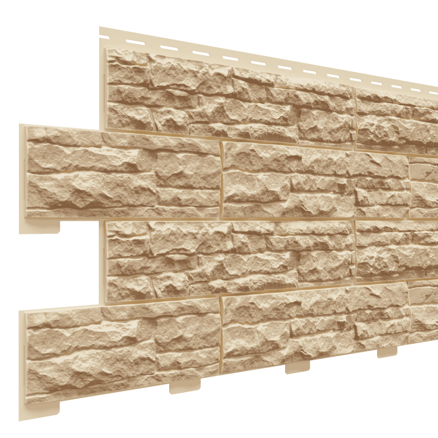 Фасадная панель Доломит, Скалистый риф Люкс, Карамель купить в Владивостоке