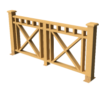 Декоративное ограждение ДПК GRINDERDECO Виктория, цвет песчаник