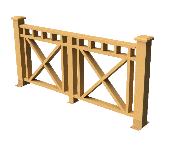 Декоративное ограждение ДПК GRINDERDECO Виктория, цвет песчаник купить в Владивостоке