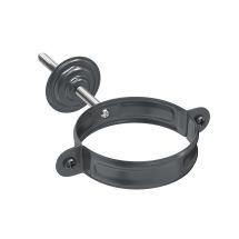 Хомут с комплектом крепления Aquasystem, PU MATT, RAL 7024 Тёмно-серый 125/90