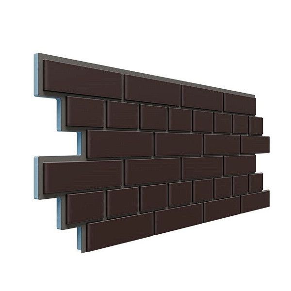 Фасадная термопанель Доломит Кирпич 20мм, Коричневый купить в Владивостоке