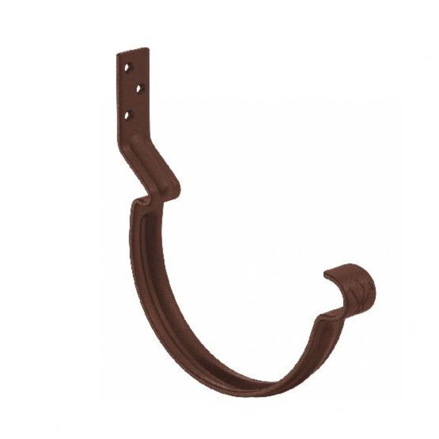 Короткий крюк для крепления желоба Aquasystem, RAL 8017, матовый коричневый, 125/90. купить в Владивостоке