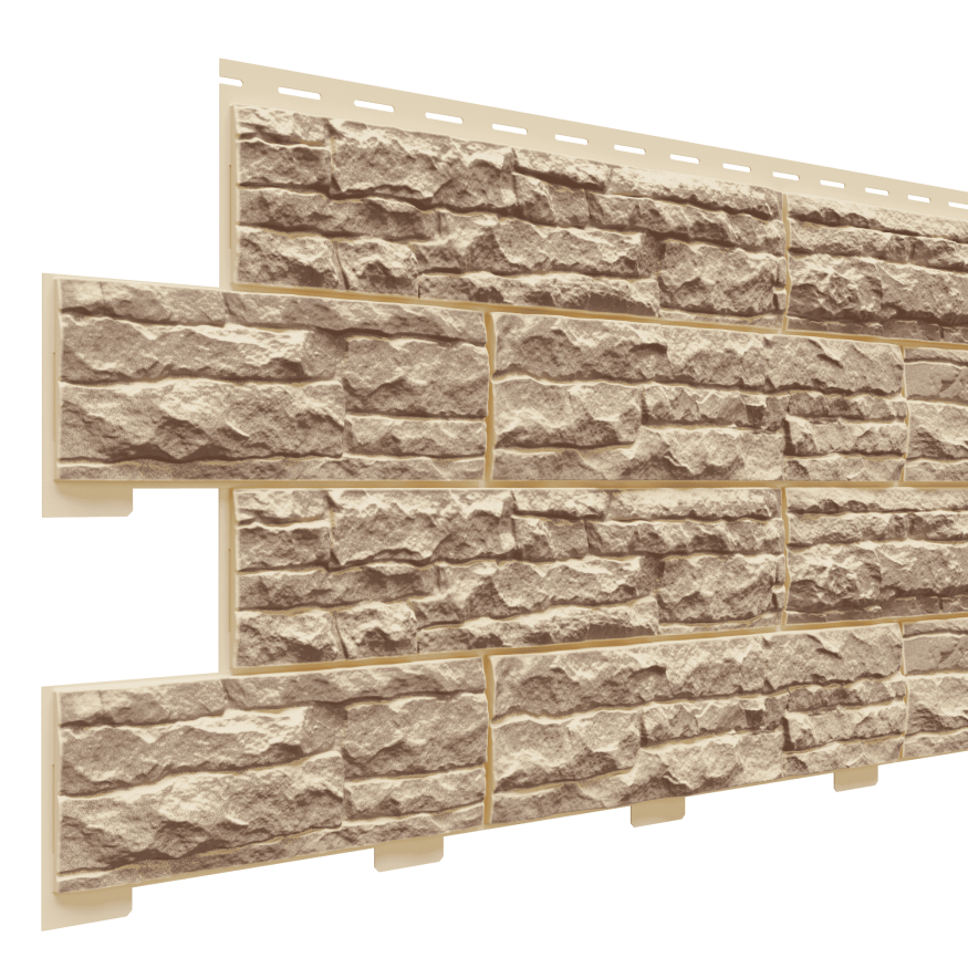 Фасадная панель Доломит, Скалистый риф Люкс, Янтарь купить в Владивостоке