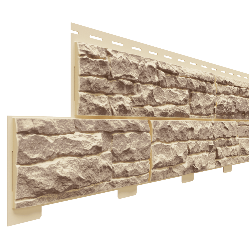 Фасадная панель Доломит, Скалистый риф Люкс, Янтарь купить в Владивостоке