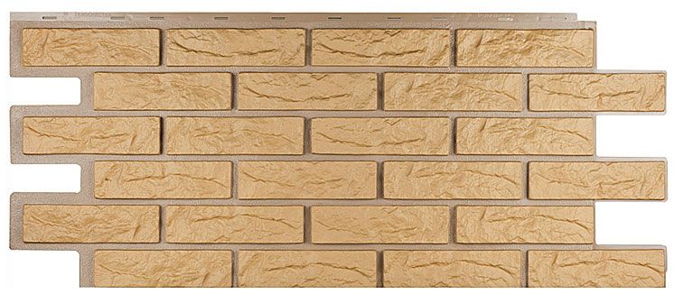 Фасадная панель Т-Сайдинг, Кирпич Лондон Брик Бежевый купить в Владивостоке