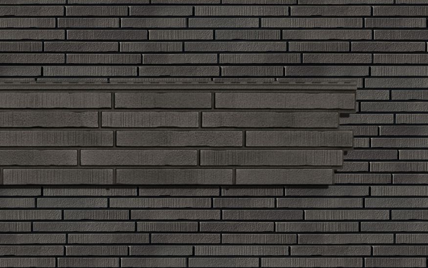 Фасадная панель Ю-Пласт Стоун Хаус S-Lock Ригельный кирпич, Грифель  купить в Владивостоке