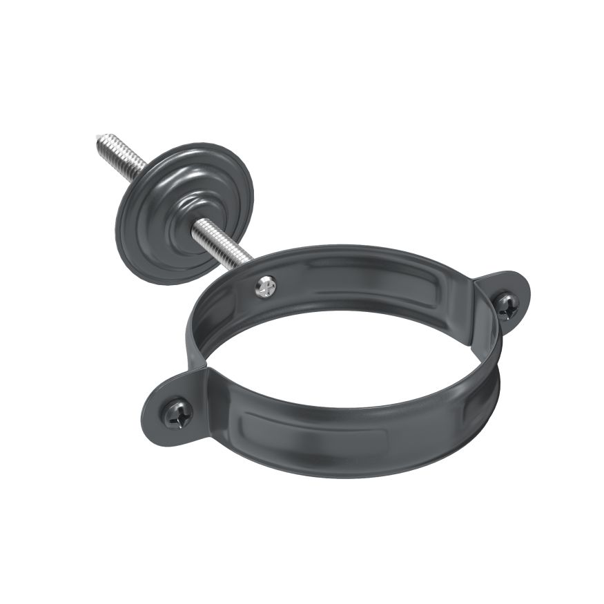 Хомут с комплектом крепления Aquasystem, RAL 7024 Тёмно-серый 150/100 купить в Владивостоке