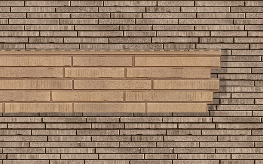Фасадная панель Ю-Пласт Стоун Хаус S-Lock Ригельный кирпич, Кварц купить в Владивостоке
