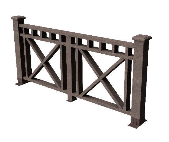 Декоративное ограждение из ДПК GRINDERDECO Виктория, цвет венге. купить в Владивостоке