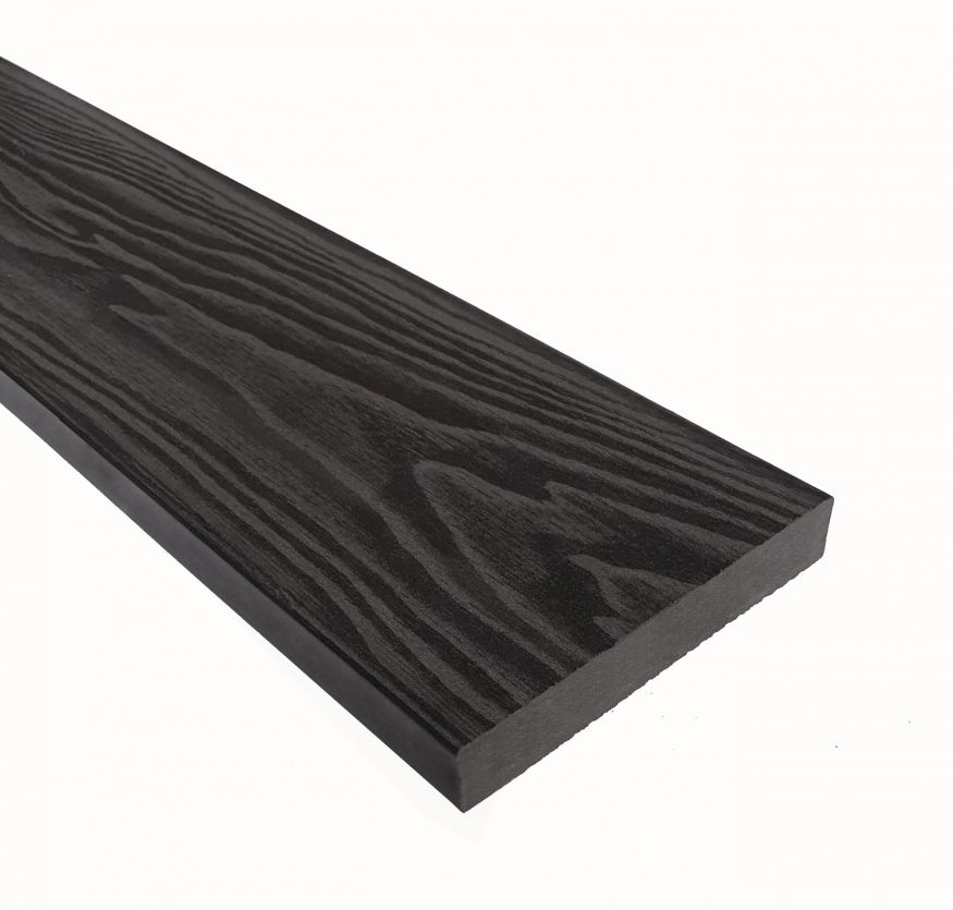 Террасная доска из ДПК Terrapol Смарт 3D (Полнотелая без паза) Черное дерево купить в Владивостоке
