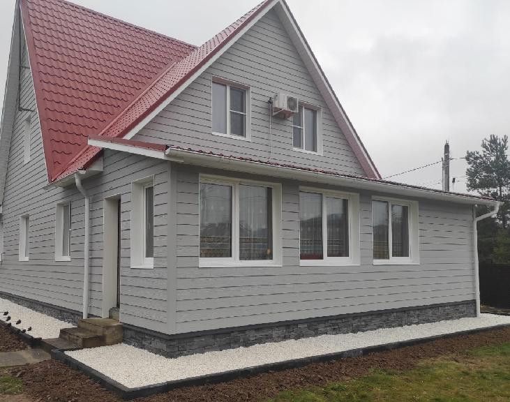 Фиброцементный сайдинг 190x3000x8 мм Серый минерал RAL 7047 купить в Владивостоке