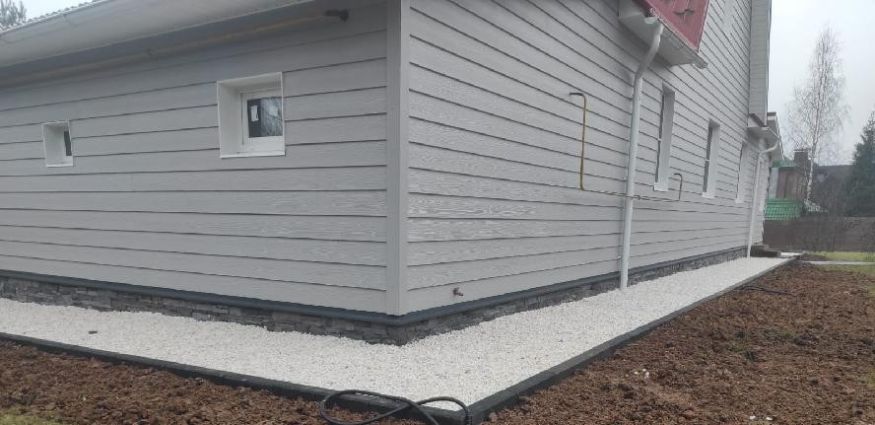 Фиброцементный сайдинг 190x3000x8 мм Серый минерал RAL 7047 купить в Владивостоке