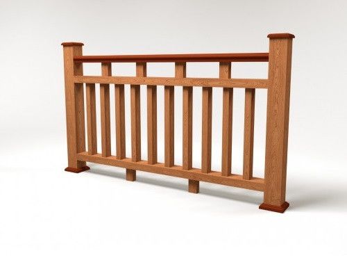 Ограждение из ДПК FG8 цвет терракот купить в Владивостоке