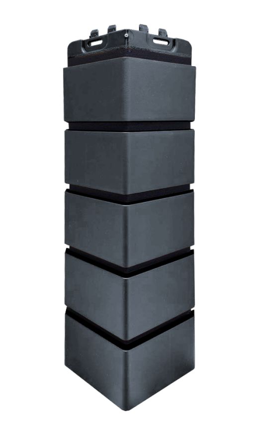 Угол наружный Grand Line, Состаренный кирпич Design, Графит, шов RAL 9005 купить в Владивостоке