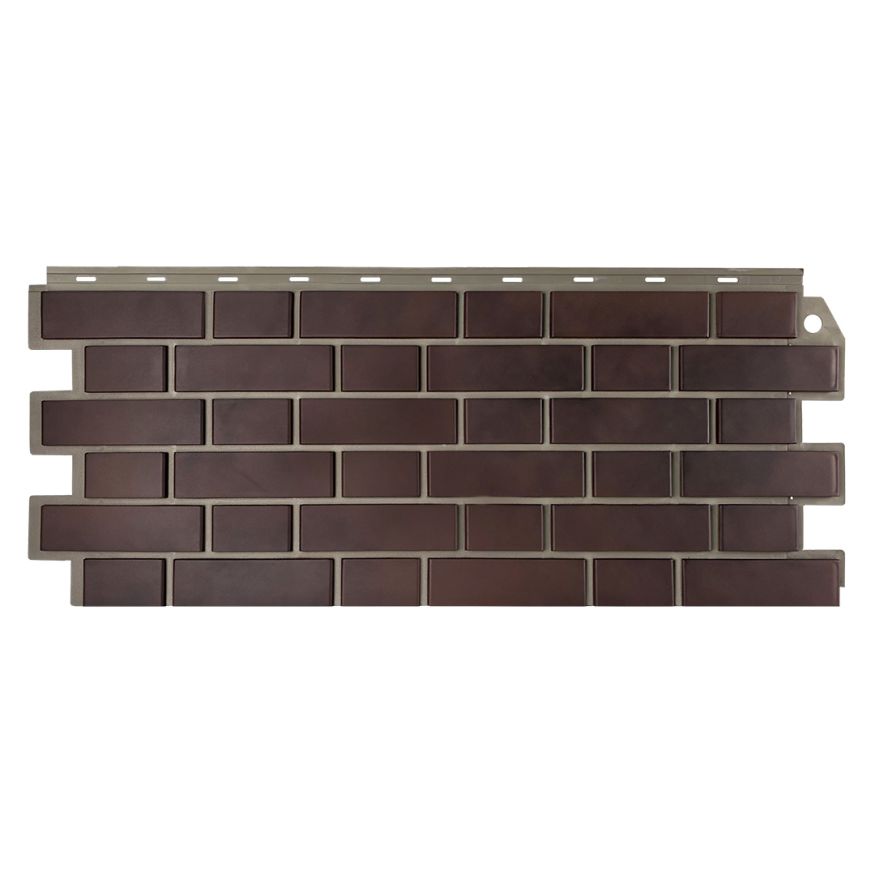 Фасадная панель FineBer, Кирпич облицовочный 3D, Коричнево-чёрный купить в Владивостоке