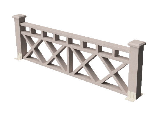 Декоративное ограждение из ДПК GRINDERDECO Бэйли, выбеленный дуб купить в Владивостоке