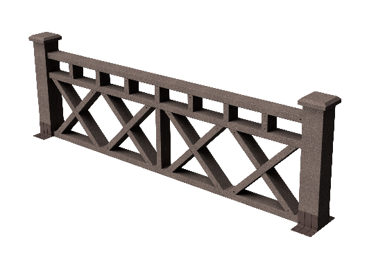 Декоративное ограждение из ДПК GRINDERDECO Бэйли венге купить в Владивостоке