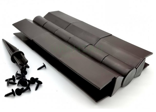 Угловой шарнир для грядок ДПК 225 мм, черный купить в Владивостоке