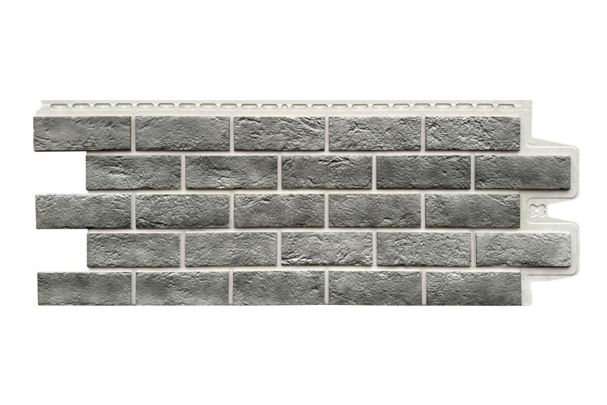 Фасадная панель Grand Line, Состаренный кирпич Design Plus, Гранит (Белый шов) купить в Владивостоке