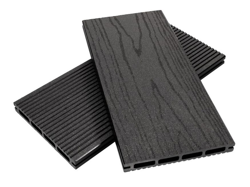 Террасная доска из ДПК NanoWood ECO New в цвете Антрацит купить в Владивостоке