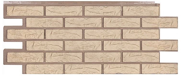 Фасадная панель Т-Сайдинг, Кирпич Лондон Брик Желтый купить в Владивостоке