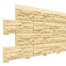 Фасадные панели Доломит, Скалистый риф премиум, Карри.