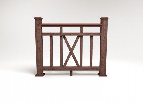 Ограждение из ДПК FG6 коричневое купить в Владивостоке