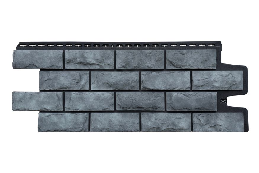 Фасадные панели Grand Line, Колотый Камень Design Plus, Антрацит (черный шов) купить в Владивостоке