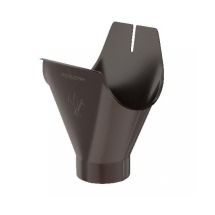 Воронка желоба Aquasystem RR 32, темно-коричневая, 125/90 мм