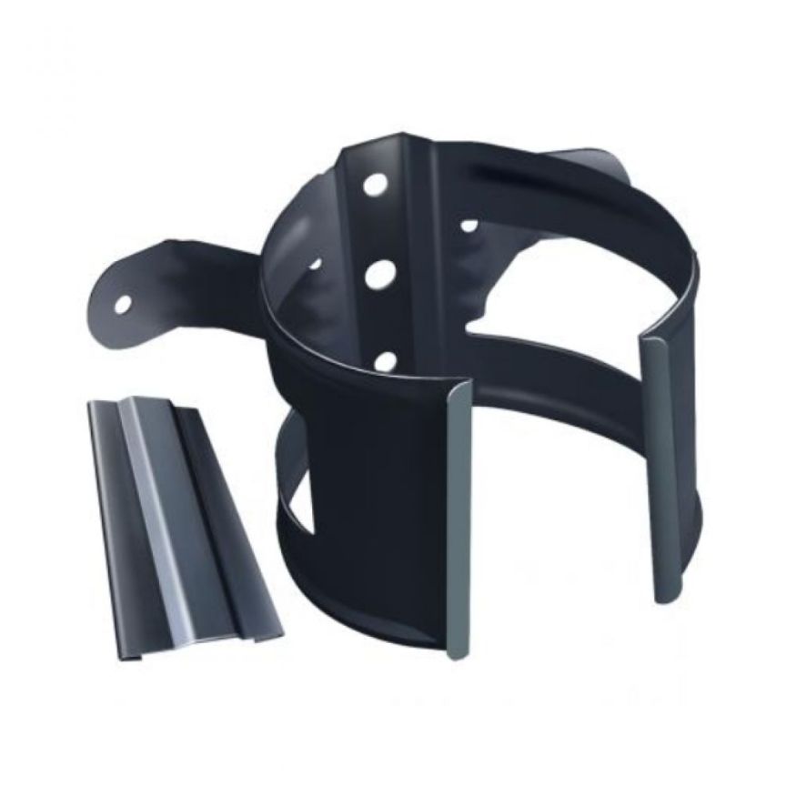 Кронштейн для трубы (для деревянной основы), Grand Line, Серый (RAL 7024) купить в Владивостоке