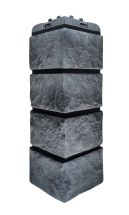 Угол наружный Grand Line, Колотый Камень Design Plus, Антрацит (черный шов)