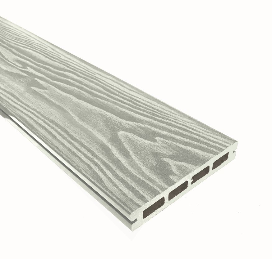 Террасная доска ДПК Terrapol Смарт 3D (пустотелая с пазом) Дуб беленый купить в Владивостоке