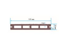 Террасная доска ДПК Terrapol Смарт 3D (пустотелая с пазом) Дуб беленый