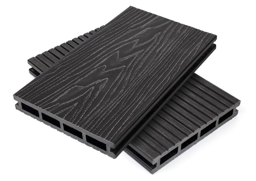 Террасная доска пустотелая ДПК NanoWood Nature 3D Графит купить в Владивостоке