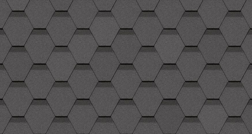 Гибкая черепица Docke Standard, Сота, Серый купить в Владивостоке