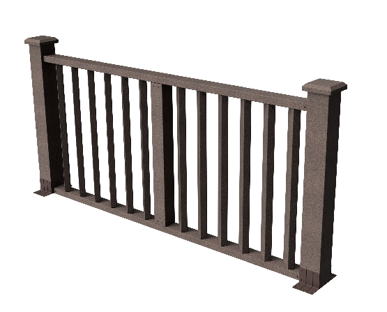 Декоративное ограждение из ДПК GRINDERDECO Бруклин в цвете венге. купить в Владивостоке