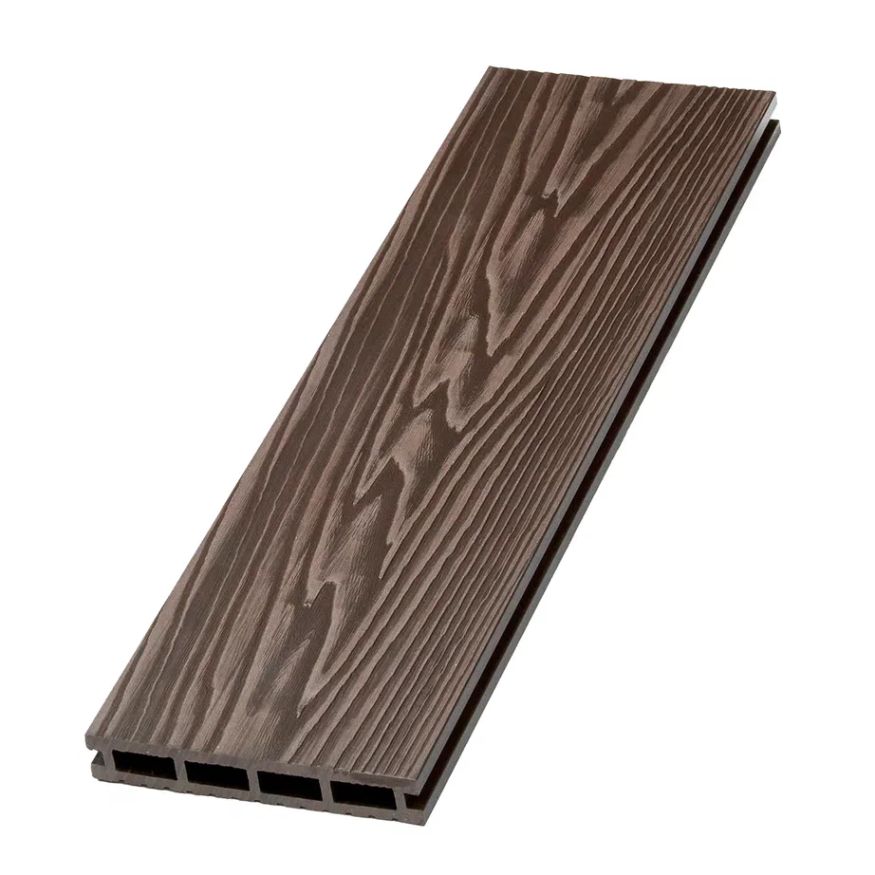 Террасная доска ДПК NanoWood New 3D тиснение + вельвет Венге купить в Владивостоке