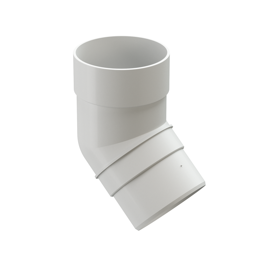 Колено 45˚ для водостока Docke Premium, цвет Пломбир. купить в Владивостоке