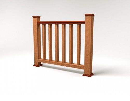 Ограждение из древесно-полимерного композита FG5 в цвете терракот купить в Владивостоке