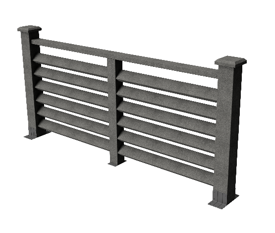 Декоративное ограждение из ДПК GRINDERDECO Босфор в цвете серый базальт. купить в Владивостоке