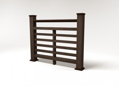 Ограждение из ДПК FG4 в цвете венге купить в Владивостоке