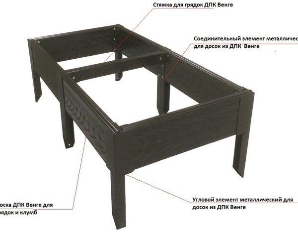 Стяжка для грядок ДПК Венге 100 см купить в Владивостоке