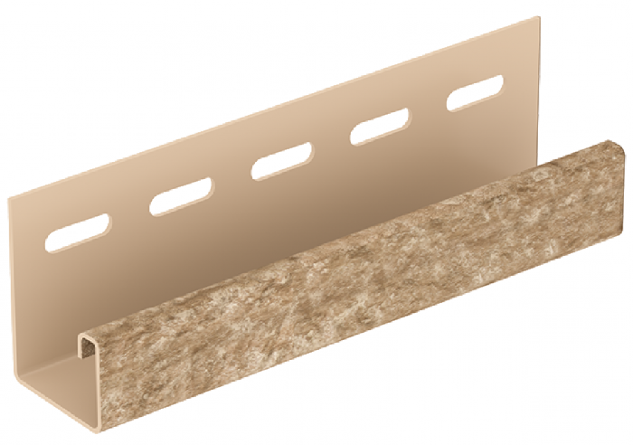 J-планка Ю-Пласт Стон Хаус Кварцит, Тёмно-Бежевый купить в Владивостоке