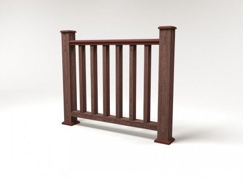 Ограждение из древесно-полимерного композита FG5 шоколадного цвета купить в Владивостоке