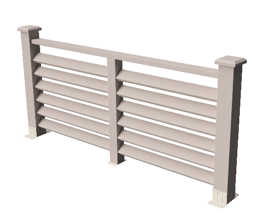 Декоративное ограждение из ДПК GRINDERDECO Босфор в цвете выбеленый дуб купить в Владивостоке