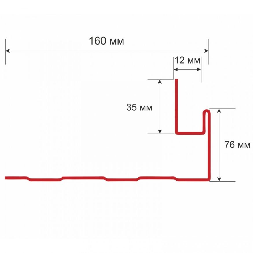 Приоконный профиль для сайдинга, белый купить в Владивостоке